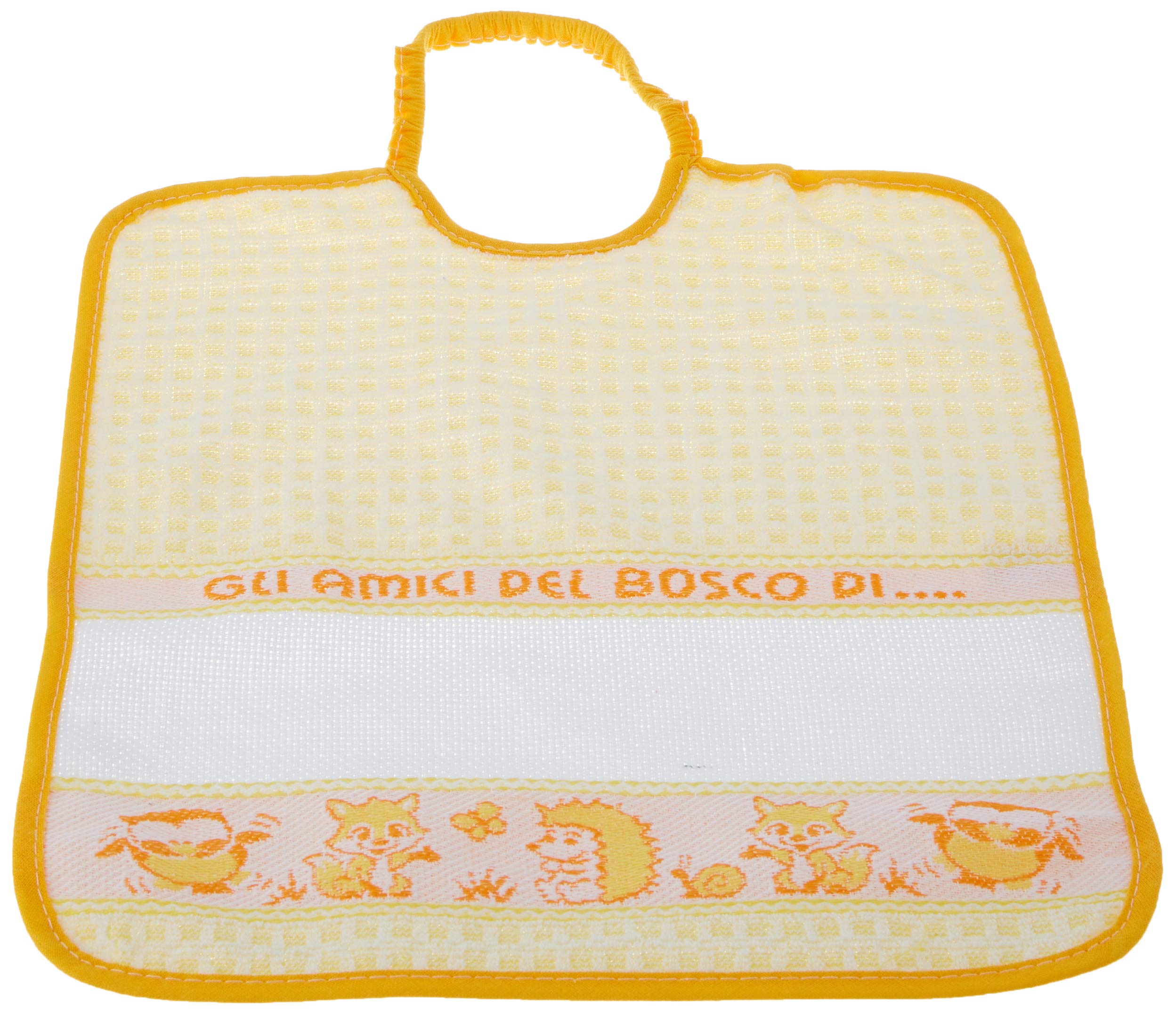 Bubabù BAV275 Bavaglini da ricamare AMICI DEL BOSCO in spugna Cotone 100% Made in Italy 29x32 cm multicolore
