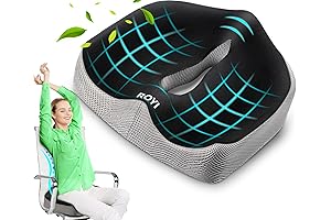 ROYI Memory Foam Seat Cushion for Back Pain Sufferers