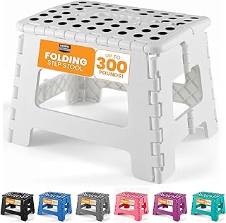 Utopia Home Folding Step Stool - (Pack of 1) Foot Stool with 9 Inch Heig...
