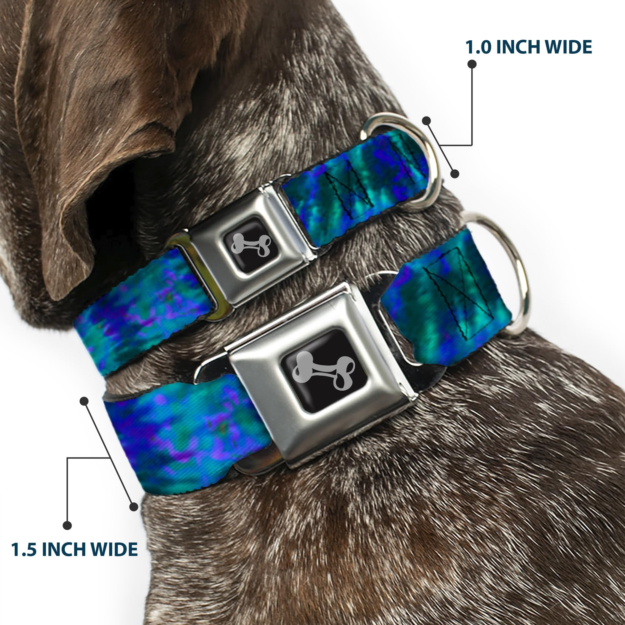 Hundehalsband Mit Sicherheitsgurt-Schnalle – Buntes Design, Verblasst Nicht, Made In USA