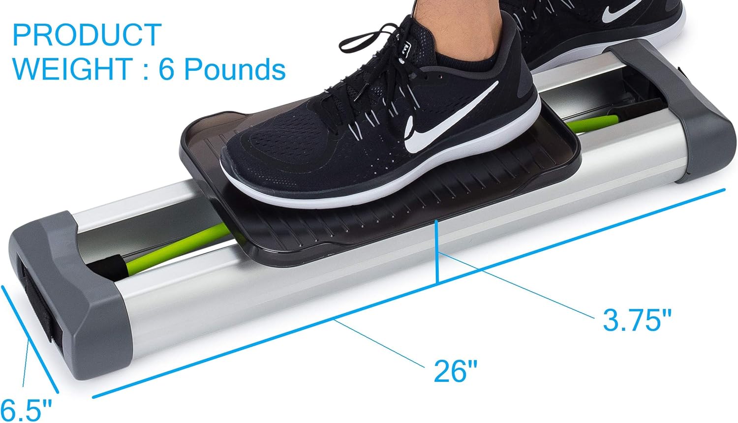 Portable Leg Trainer - Tired of Bumping Your Knees against the Desk While Exercising. LegPET Is The Solution - Tone Leg Muscles, Burn Calories, Improve Circulation -Endcap Available only in Gray Color