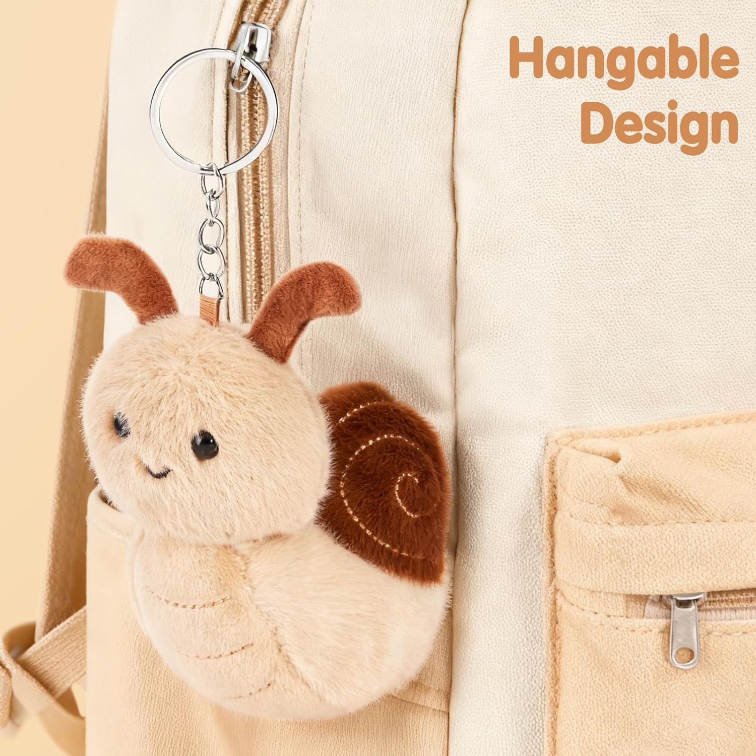 Niceup 4.7in Insect Stuffed Animal Keychains 6pcs Bug Party Favors Decor Toys Cute Small Plushies Spider Caterpillar Ladybug Ladybird Bumblebee Moth Snail for Halloween Kids Christmas Stuffer Gift