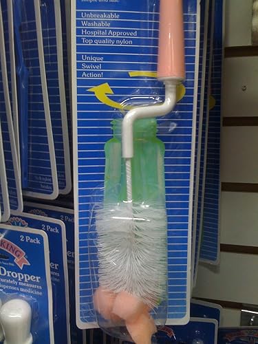 Miniatura 3 de Baby King E-Z - Pezón giratorio y cepillo para biberones, el color puede variar, 1 unidad