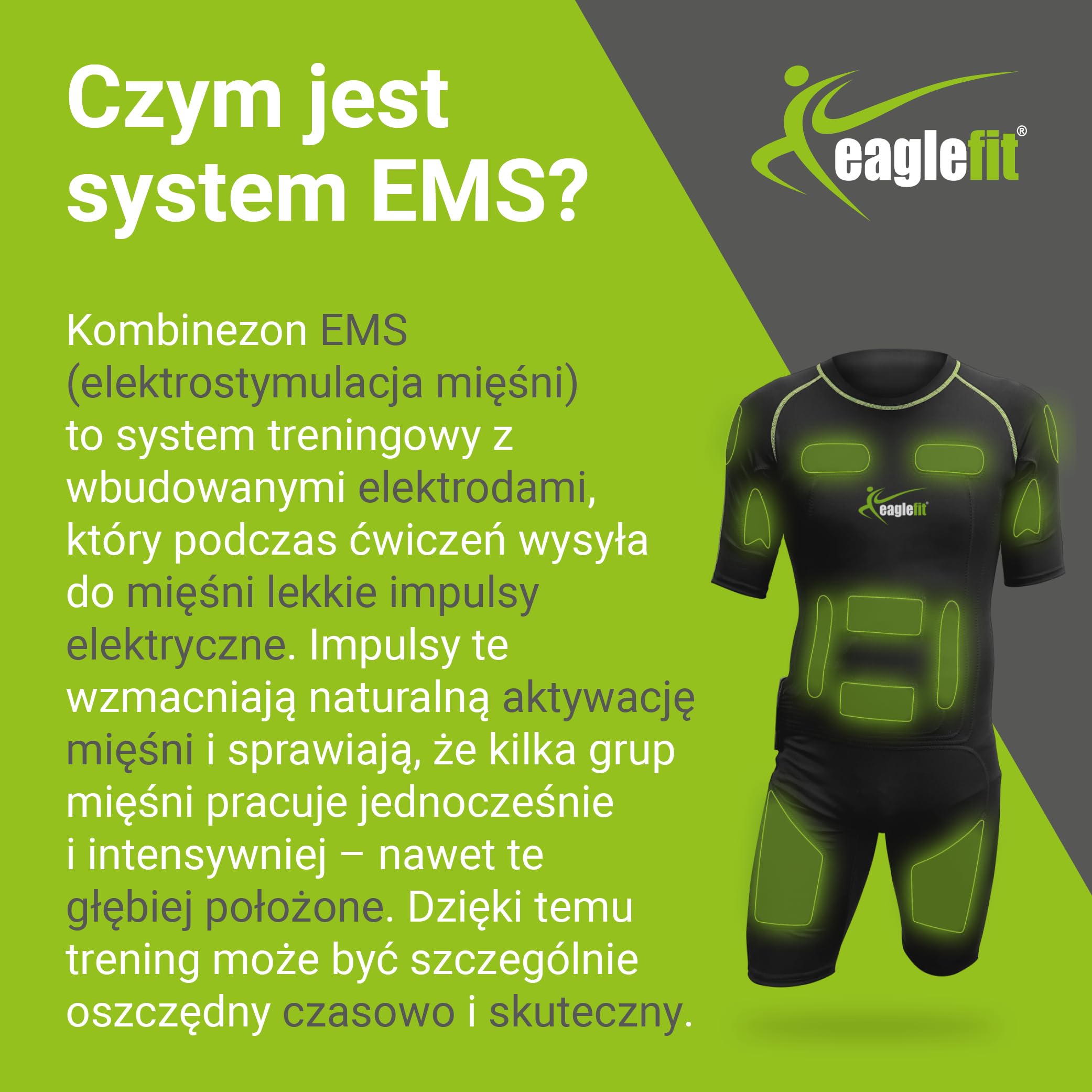 eaglefit - Ems Pants Bezprzewodowy System Kompletny z 14 Elektrodami – Spodnie Treningowe na Brzuch, Nogi i Pośladki – Budowa Mięśni i Stymulator Mięśni dla Kobiet i Mężczyzn z Aplikacją i Powerbox