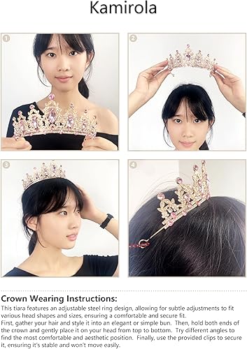 Miniatura 5 de Kamirola - Corona de reina y tiaras de princesa para mujeres y niñas (01)