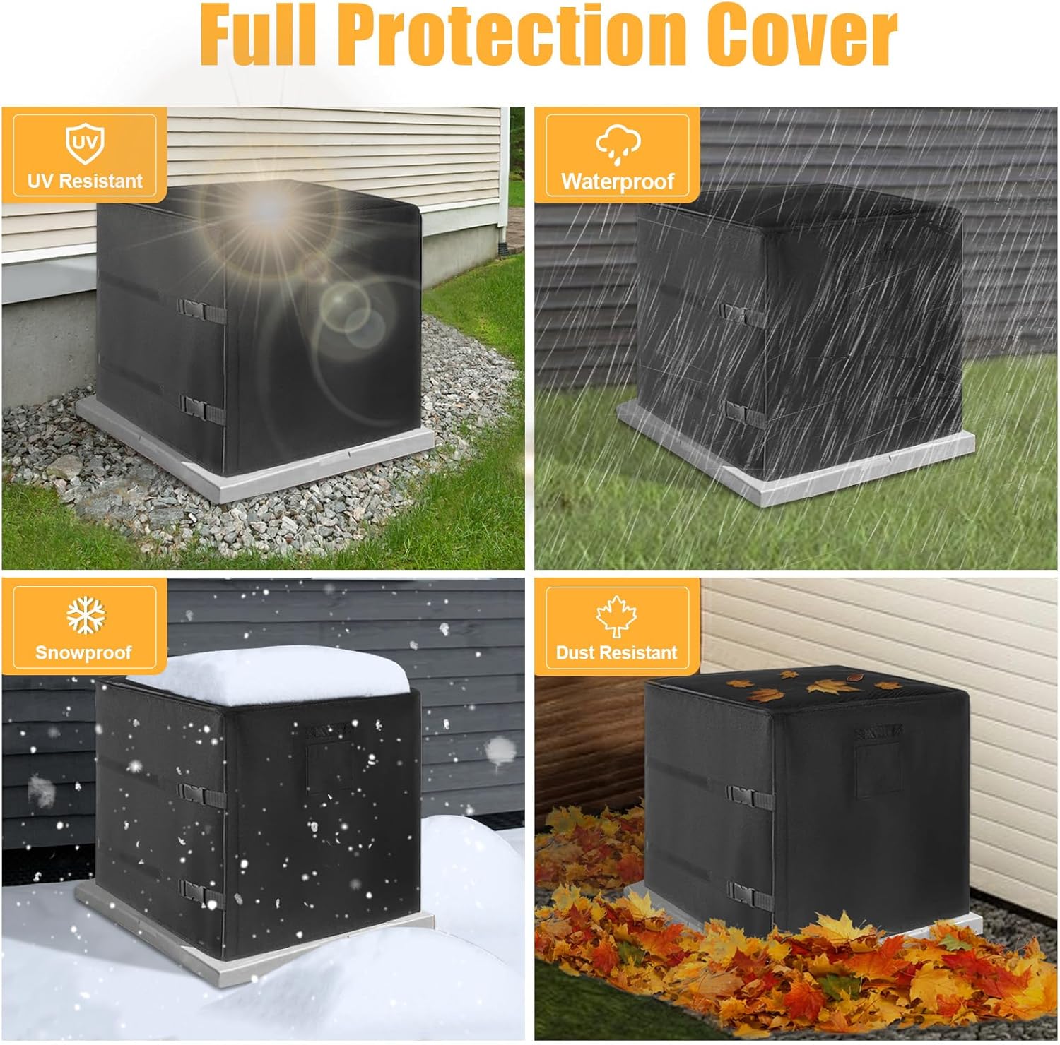 Winter Air Conditioner Covers for Outside Units, Winter AC Cover with 3 Layers Insulation, Heavy Duty Air Conditioner Cover for Winter Insulation, Waterproof AC Unit Covers, 30"W x 30"D x 32"H