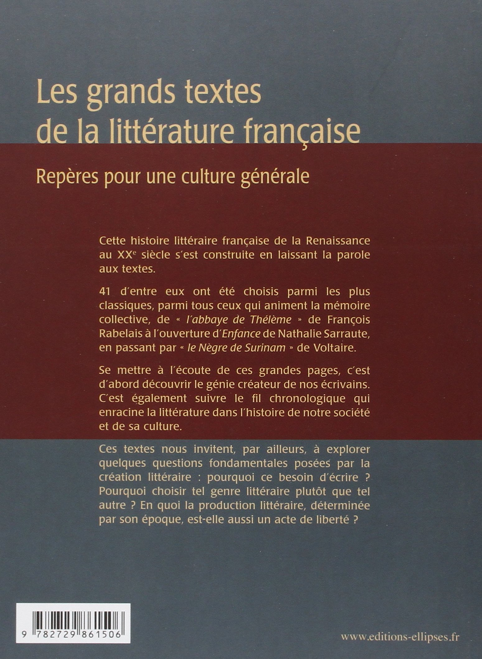 Litterature 150 Textes Theoriques Et Critiques Amazon.fr - Les grands textes de la littérature française - Collet, Francis  - Livres