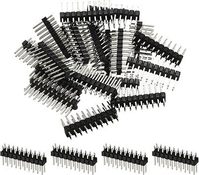 PATIKIL Straight Pin Header DIP Double Row 10 Pin 2.54mm Pitch Gold Plated for PCB Pack of 20