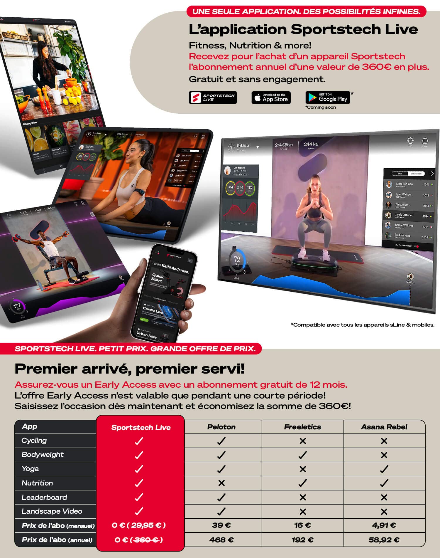 Sportstech VP400 Plateforme Vibrante Oscillante Professionnelle Fitness avec Technologie de Vibration 4D, fréquence jusqu'à 40Hz, Design courbé, 2 puissants Moteurs + télécommande + écran Tactile