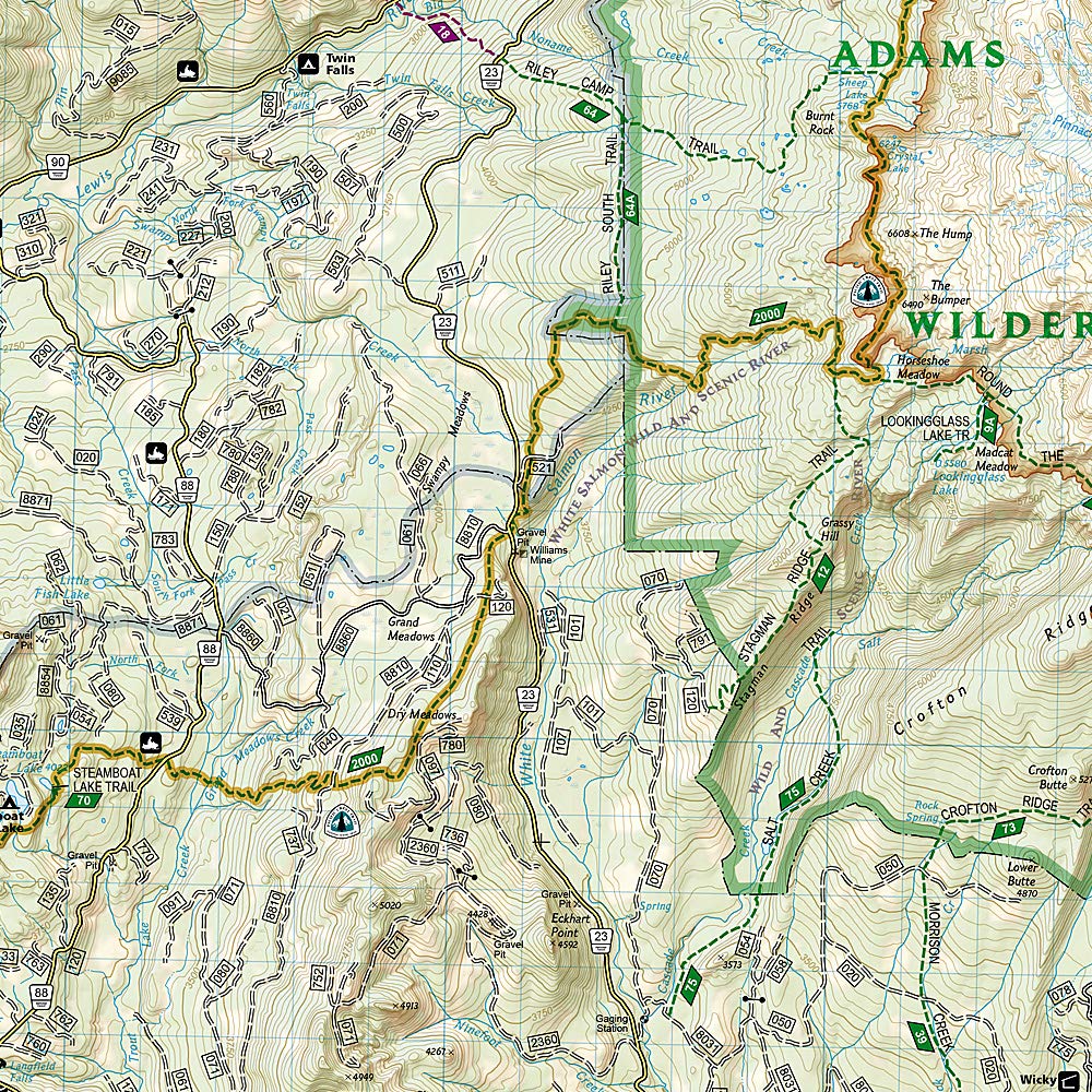 Mount St. Helens, Mount Adams Map [Gifford Pinchot National Forest] (National Geographic Trails Illustrated Map, 822) - Image 3
