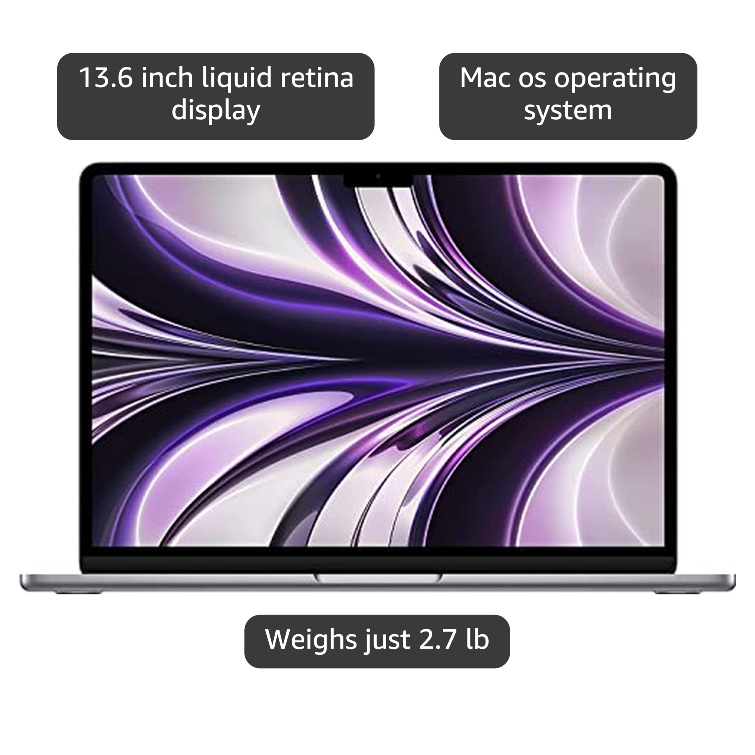Amazon.com: Apple 2022 MacBook Air with M2 Chip, 13-inch, 8GB RAM