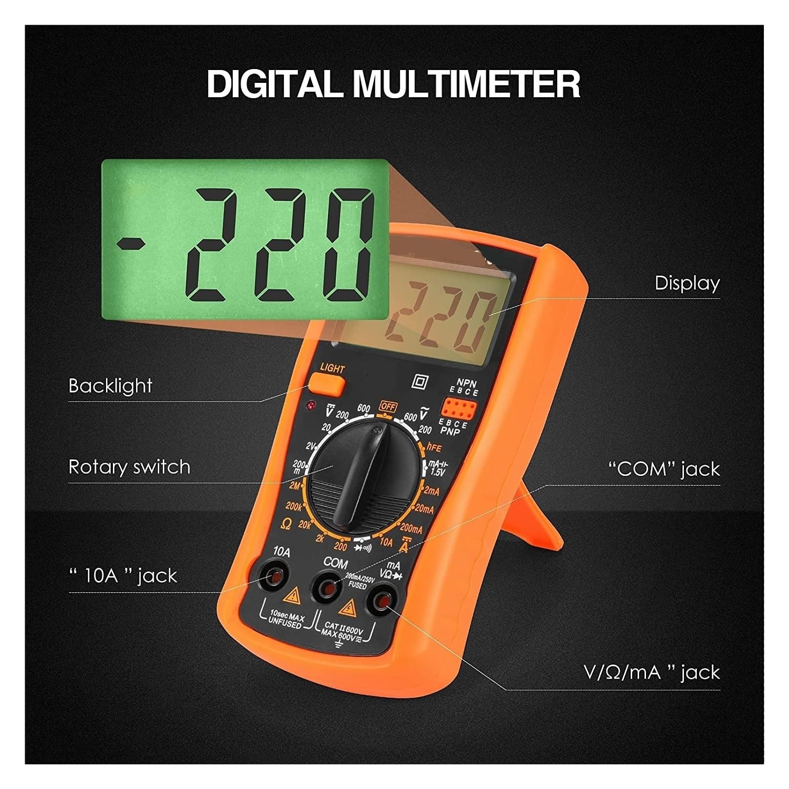 Kit De Soldador Eléctrico Temperatura Ajustable, Pistola For Soldar 80W Con Multímetro, Herramientas Soldadura Calentamiento Preciso