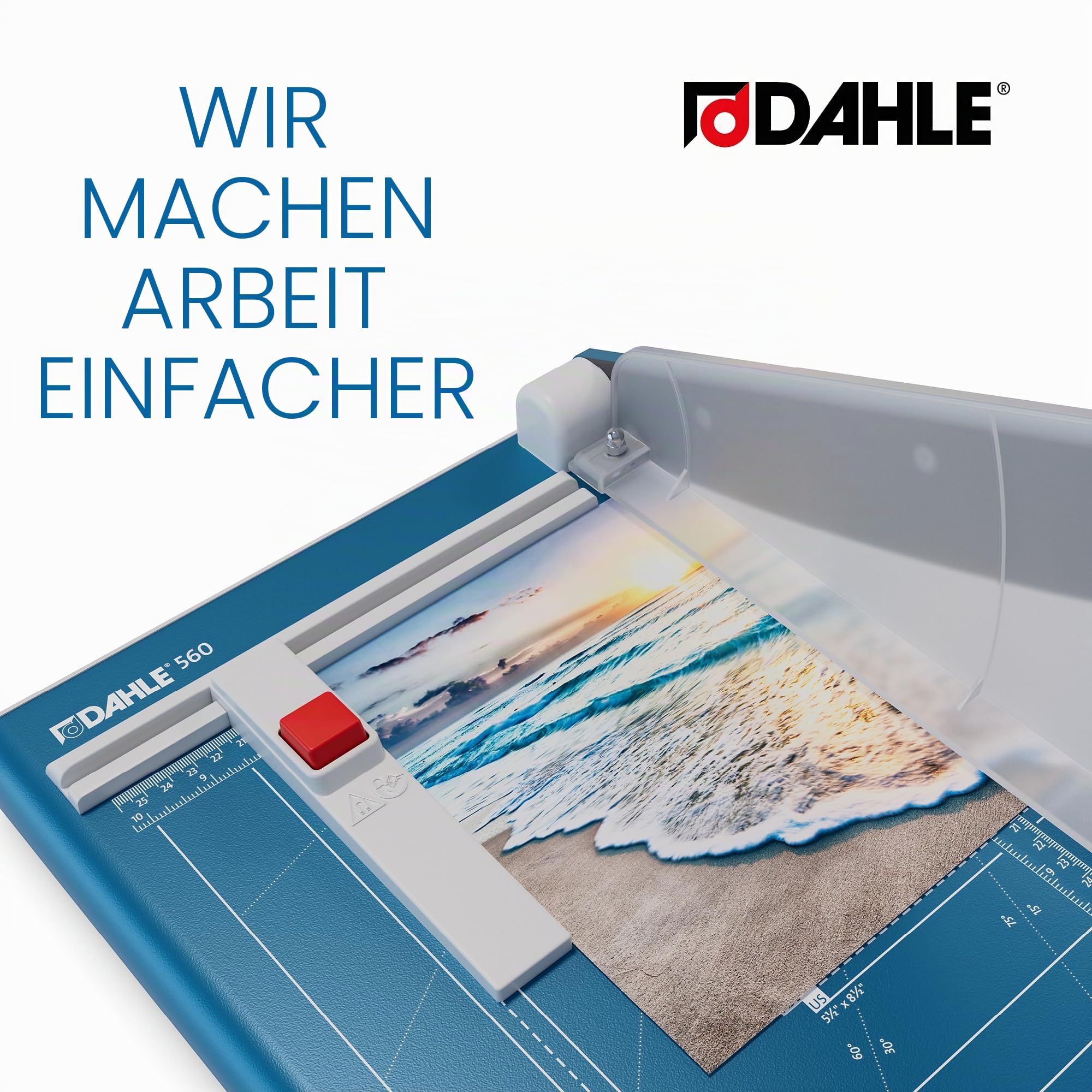 Dahle 560 Papierschneider (Format bis DIN A4, 25 Blatt Schneidleistung) Schnittlänge 340 mm