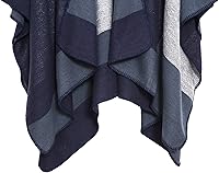 Vista 104 de Urban CoCo Poncho de colores para mujer, chal con frente abierto, color en bloques