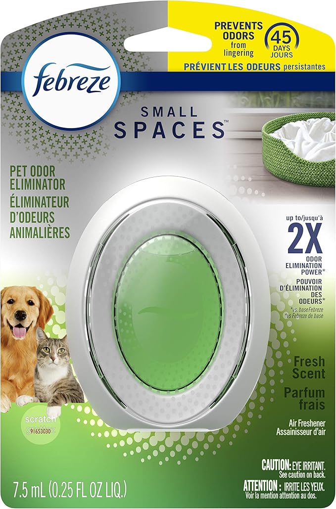 Febreze Small Spaces Air Freshener, Pet Odor Eliminator, Fresh Scent, 1