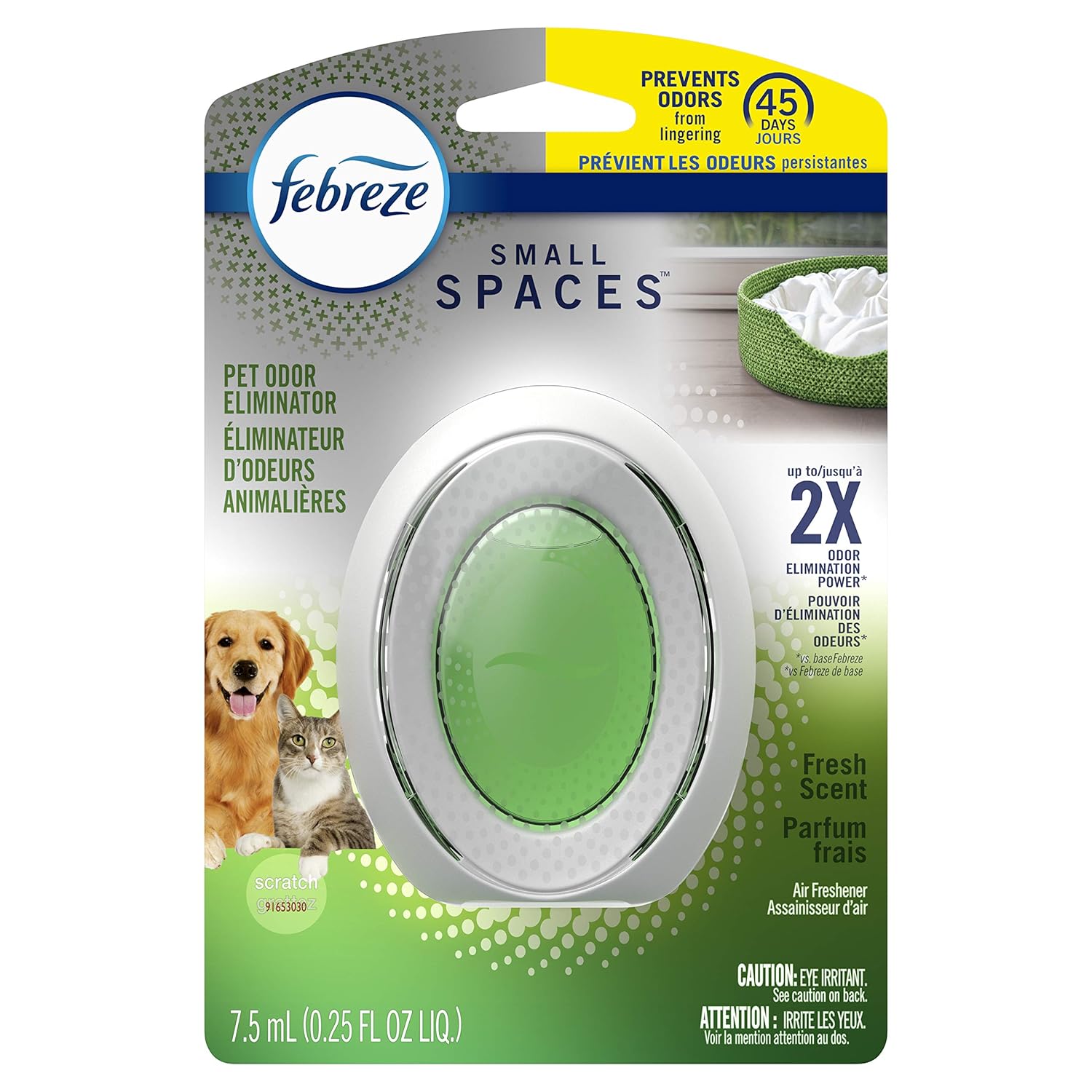 Febreze SMALL SPACES Pet Odor Eliminator Air Freshener Fresh 1 count
