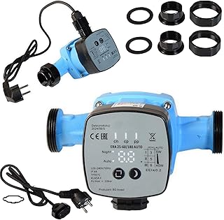 Elektronische Umlaufpumpe ERA 25-60/180 AUTO (5-45W max. 3300l/h max. Förderhöhe 6m) - Zirkulationspumpe für Wasser 3-Stufige – Hocheffizienzpumpe 3-Gang - Heizungspumpe Umwälzpumpe mit Nachtabsenkung