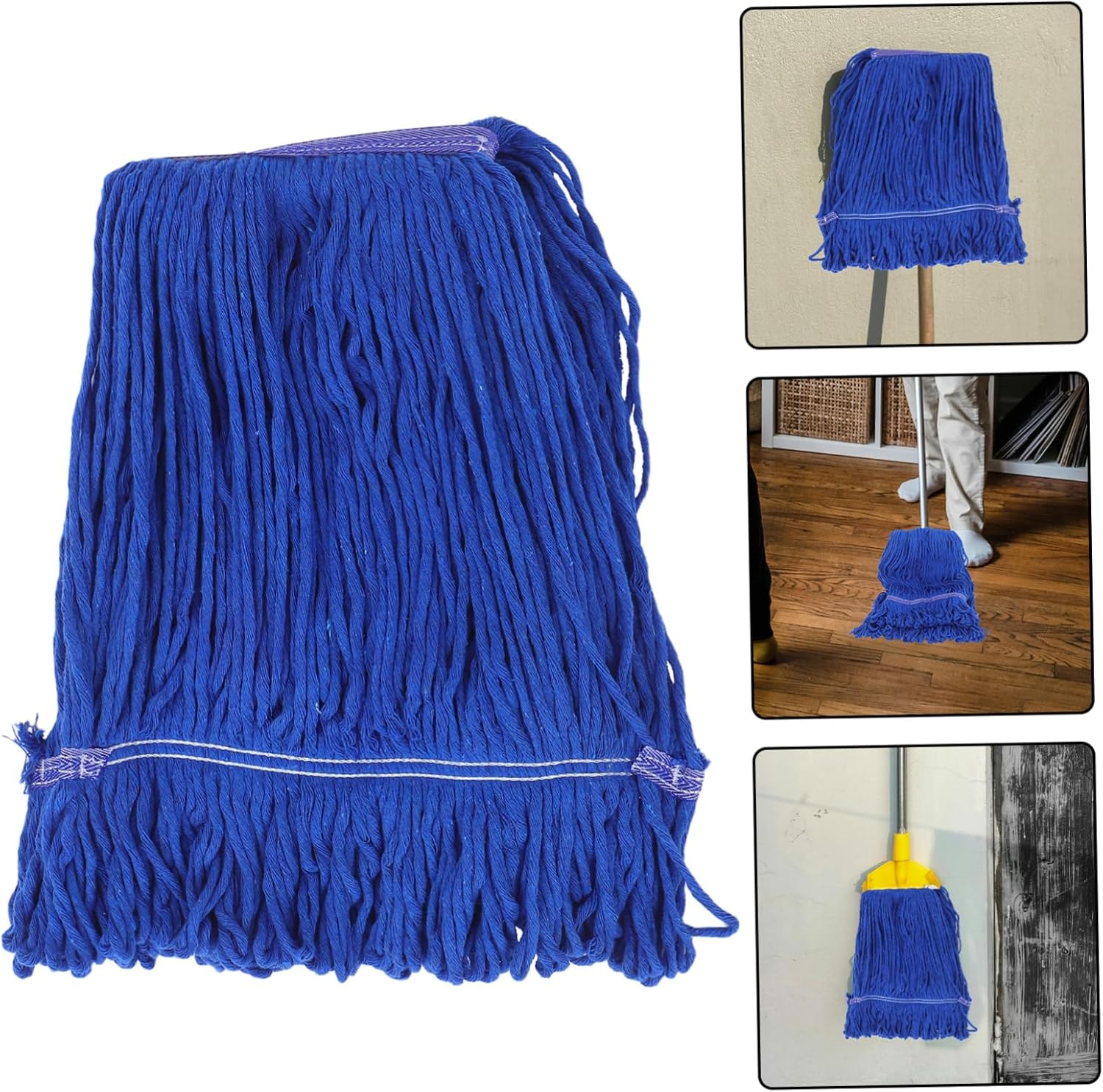 3pcs Industrial Mop Head Replacement Durable Loop End Cotton Mop Heads for Heavy Duty Wet Cleaning Versatile for Commercial and Household Use Quick Drying and Efficient Design