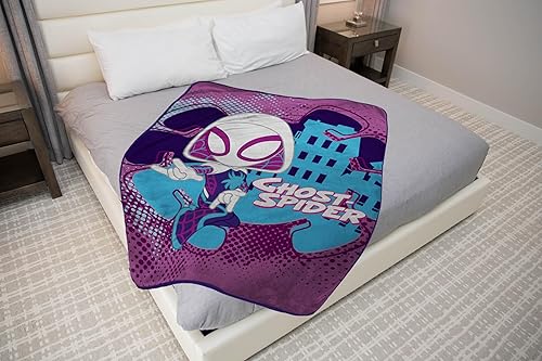 Miniatura 3 de Marvel Spidey and His Amazing Friends Ghost Spider Gwen - Mide 46 x 60 pulgadas, ropa de cama para niños con Gwen Stacy - Forro polar súper suave
