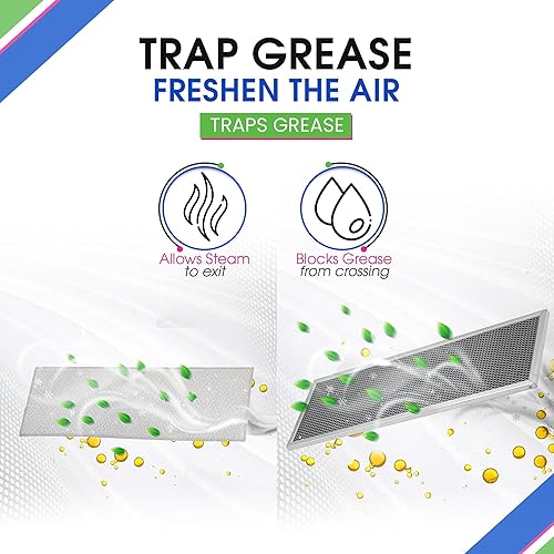 Miniatura 5 de Filtro de grasa de ventilación para campana de estufa 99010370 y carbón SB08999040  Compatible con filtro de campana Broan Range Hood  Paquete