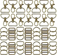 Vista 11 de Hotop 56 anillos en D para bolsa, bolsa, accesorios para hacer bolsas, hebillas y manualidades (negro, 0.98 pulgadas)