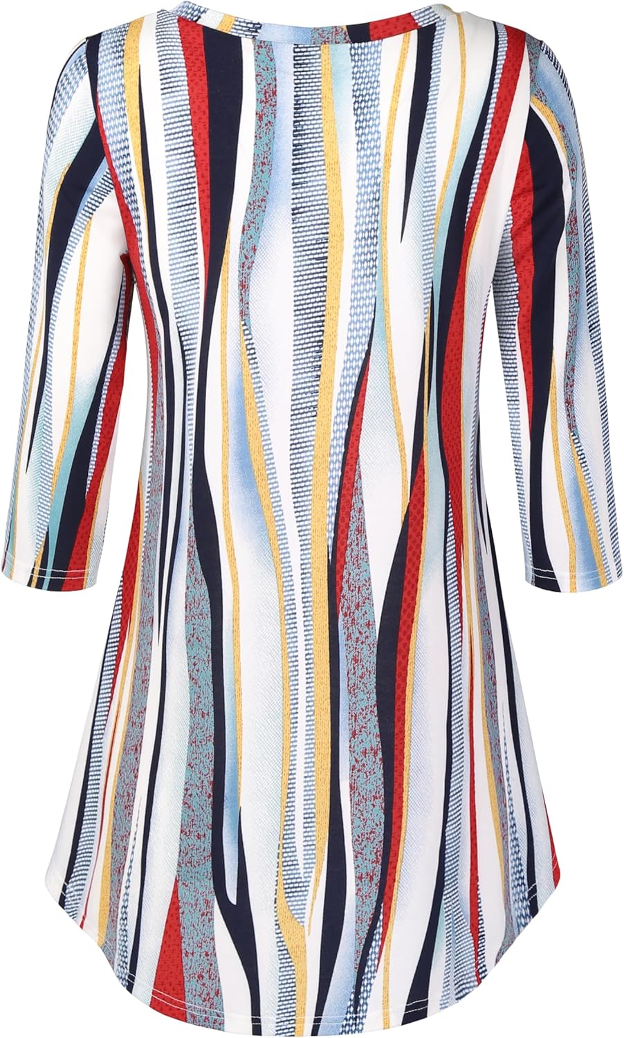 BAISHENGGT Women's V Neck 3/4 Sleeve Tunic Tops for Leggings Casual Dressy T-Shirts Blouses - Image 2