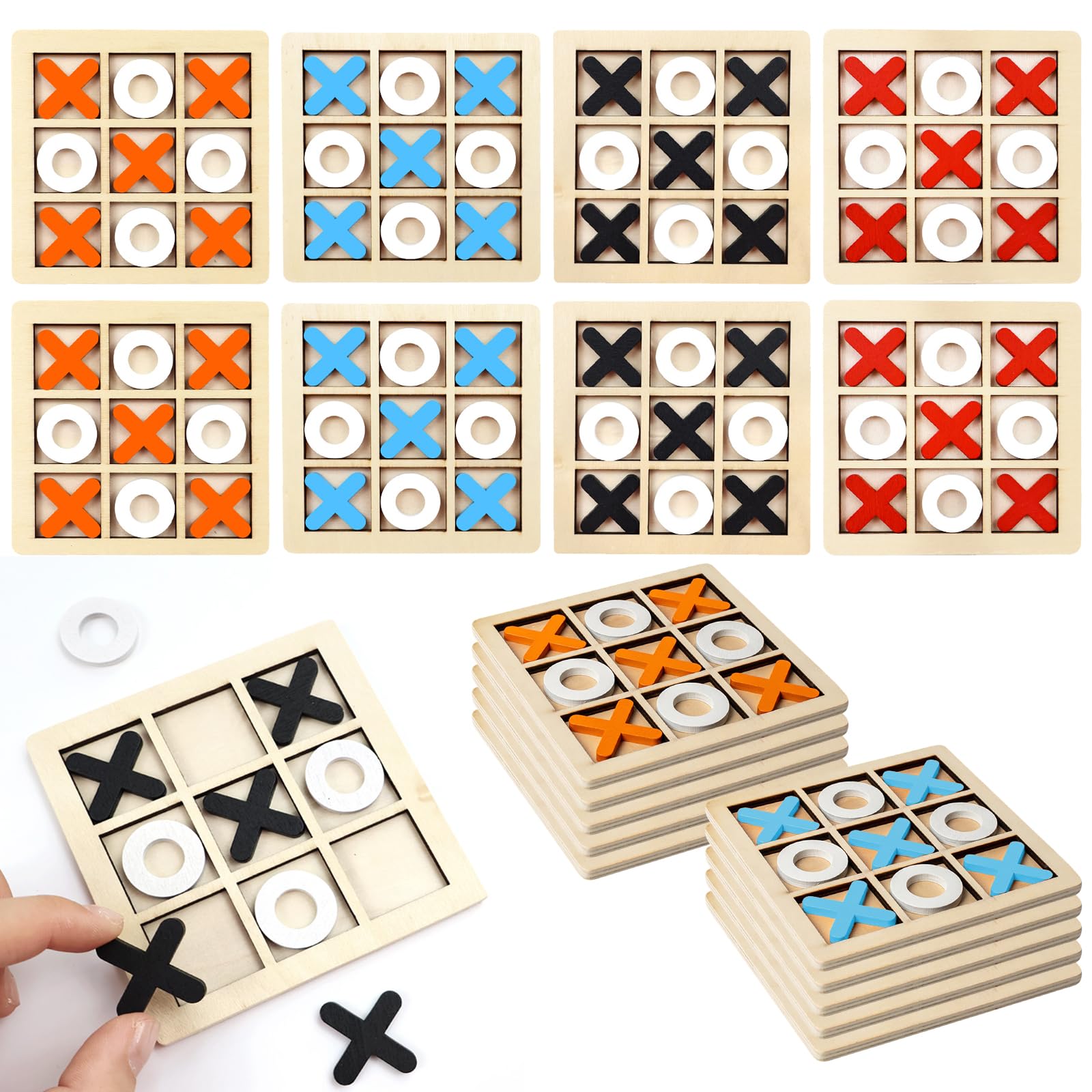 Gadget Compleanno Bambini, 20 PCS Mini Puzzle Bambini in Legno Tic Tac Toe Board Tavolo Da Gioco Del Tris in Legno Xo Regalini Fine Festa Invitati per Feste Famiglia Giochini per Feste Di Compleanno