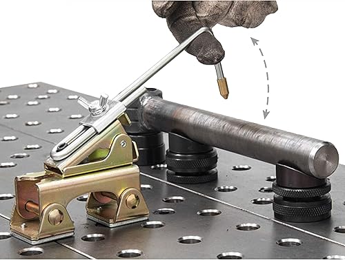 Miniatura 3 de Strong Hand Tools, Garra magnética de soldadura Grasshopper, punta de latón, brazo con resorte, longitud ajustable, perno antivuelco, fuerza de