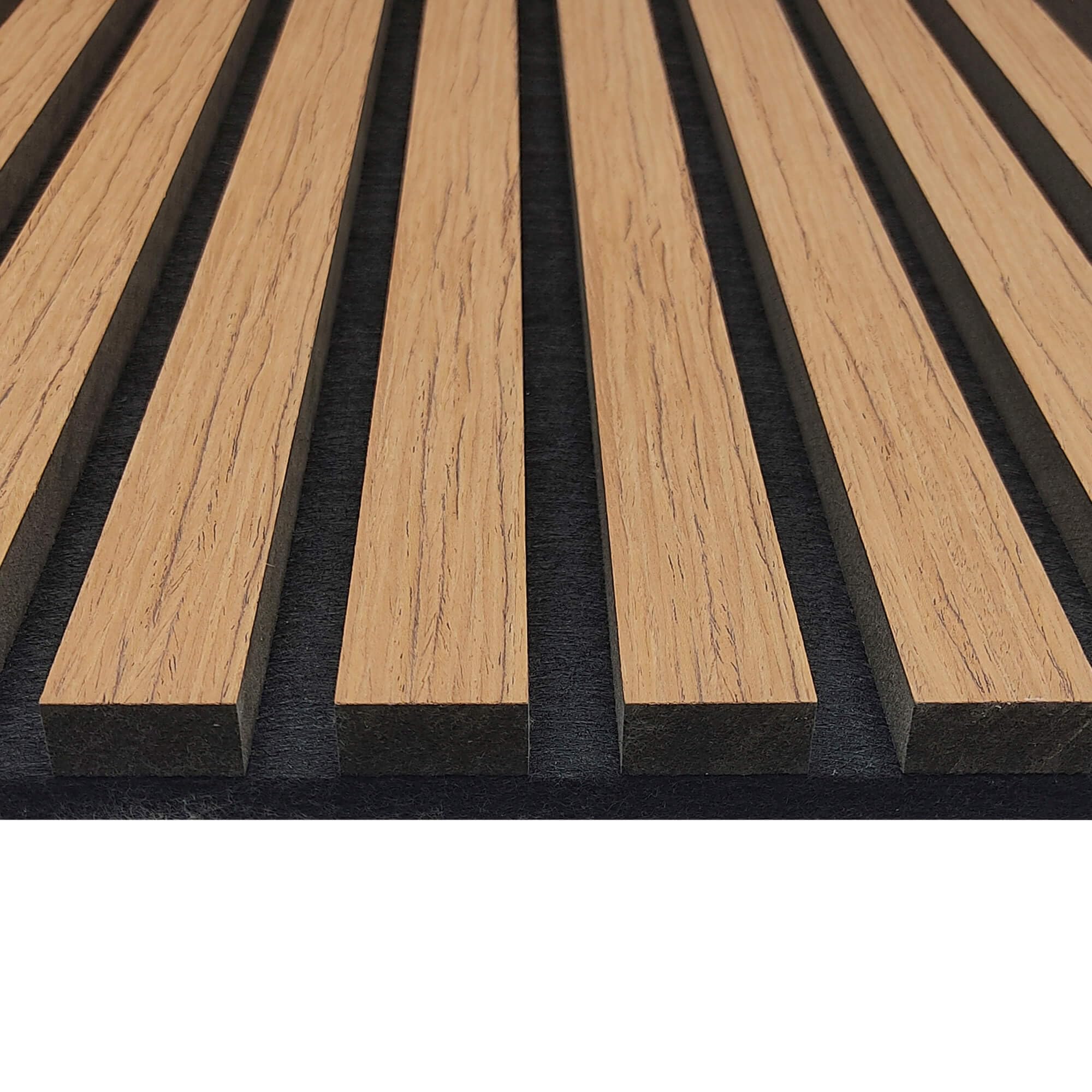Paneles Acústicos de Madera Real, Panel para Pared Rectangular Decorativo 3D con Tejido de fieltro, Aislante con Chapa de Madera, Pack 4 unidades de 120 x 60 x 2,1 cms (2,88 m²) (Roble Natural)