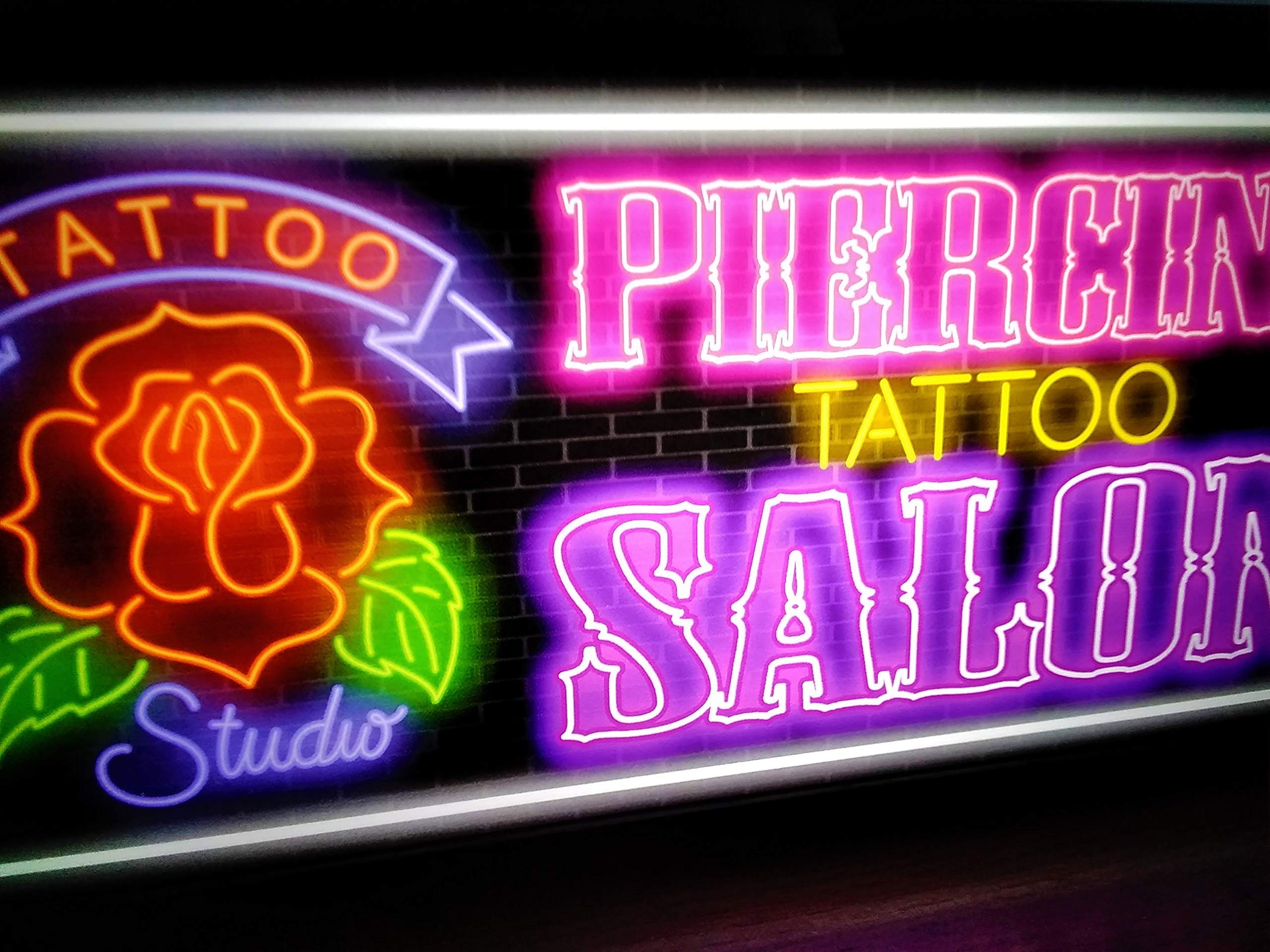 Amazon.co.jp: タトゥー TATTOO 1 刺青 ショップ 看板 置物 雑貨 LEDプ