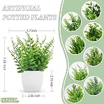Der Rose 8 Packs Fake Plants Small Artificial Faux Plants for Home Office Desk Accessories Farmhouse Bathroom Bedroom Decor Indoor