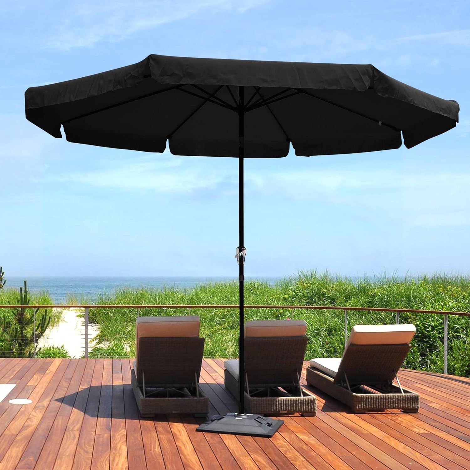Yescom Outdoor Patio Umbrella for Market Pool Yard Porch Garden Deck Lawn Table Cafe Bistro UV Sunshade Event Parasol