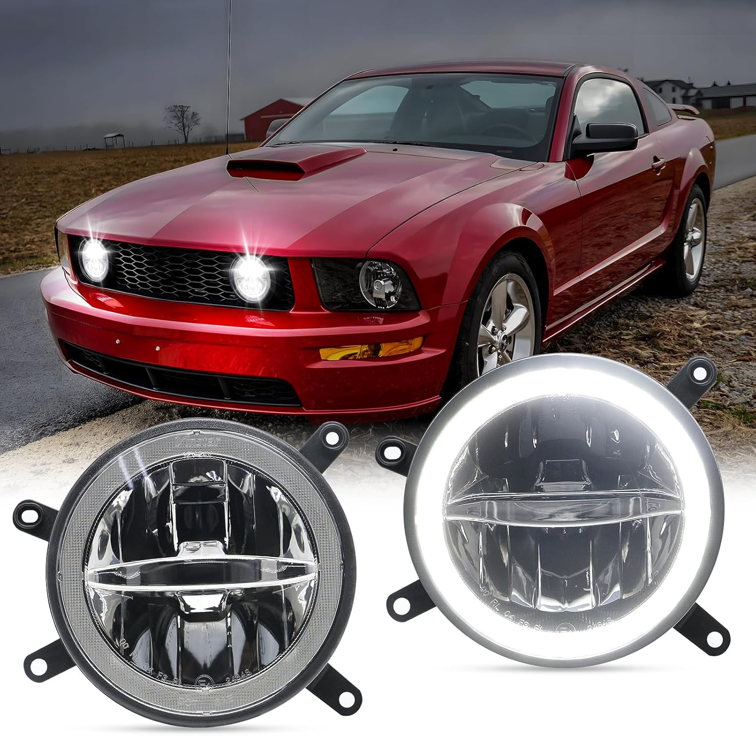 LED Fog Lights Compatible with 2015-2020 F150 / F150 Raptor, 2017-2022 F250 F350 Super Duty, 4 Inch Truck Front Fog Lights, 3500K Yellow Light, Set-1 Pair