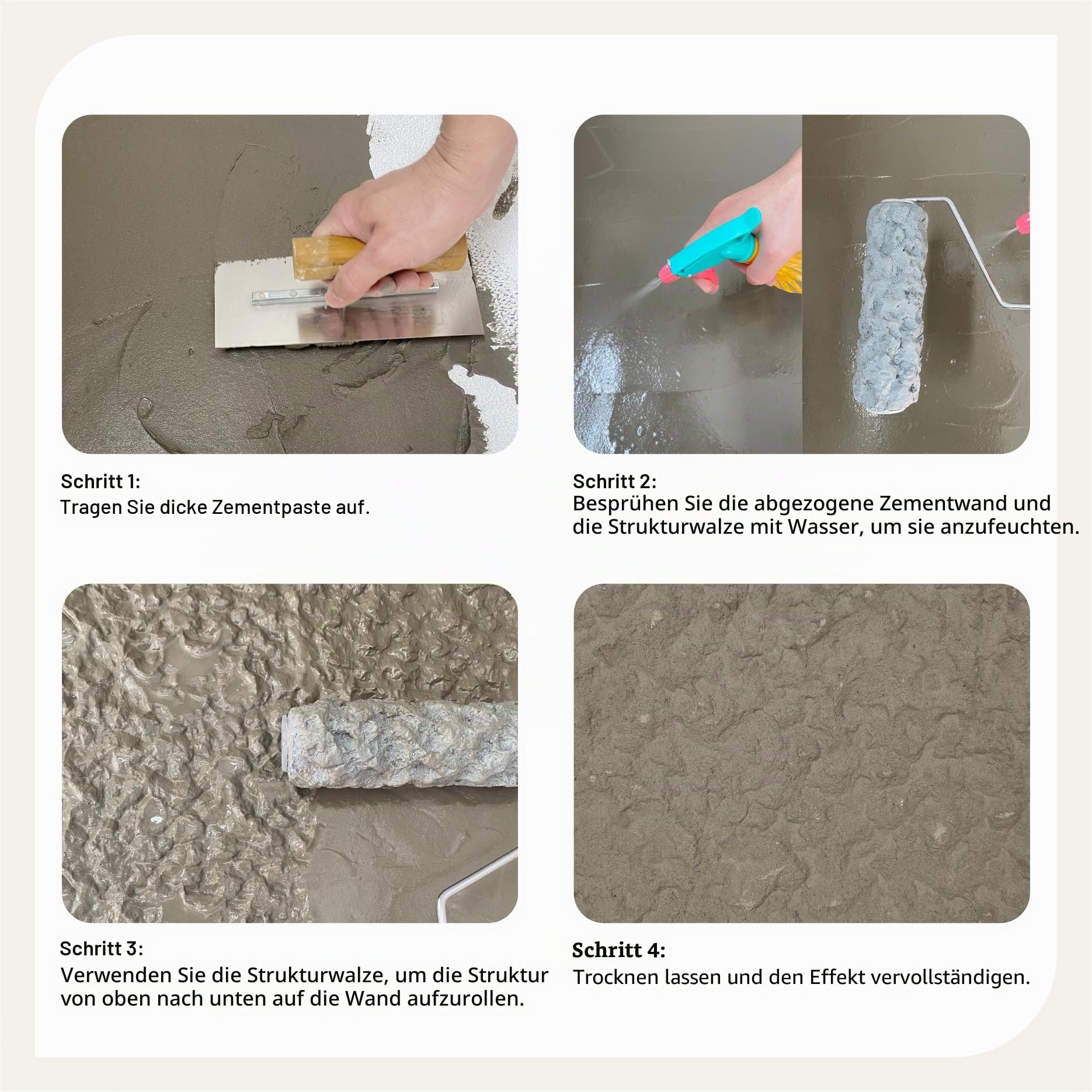 Nichiyo Beton Texturwalze Beton Stempel Roller Mauerwerk Form Werkzeug für DIY dekorative Betonmuster (D2501)