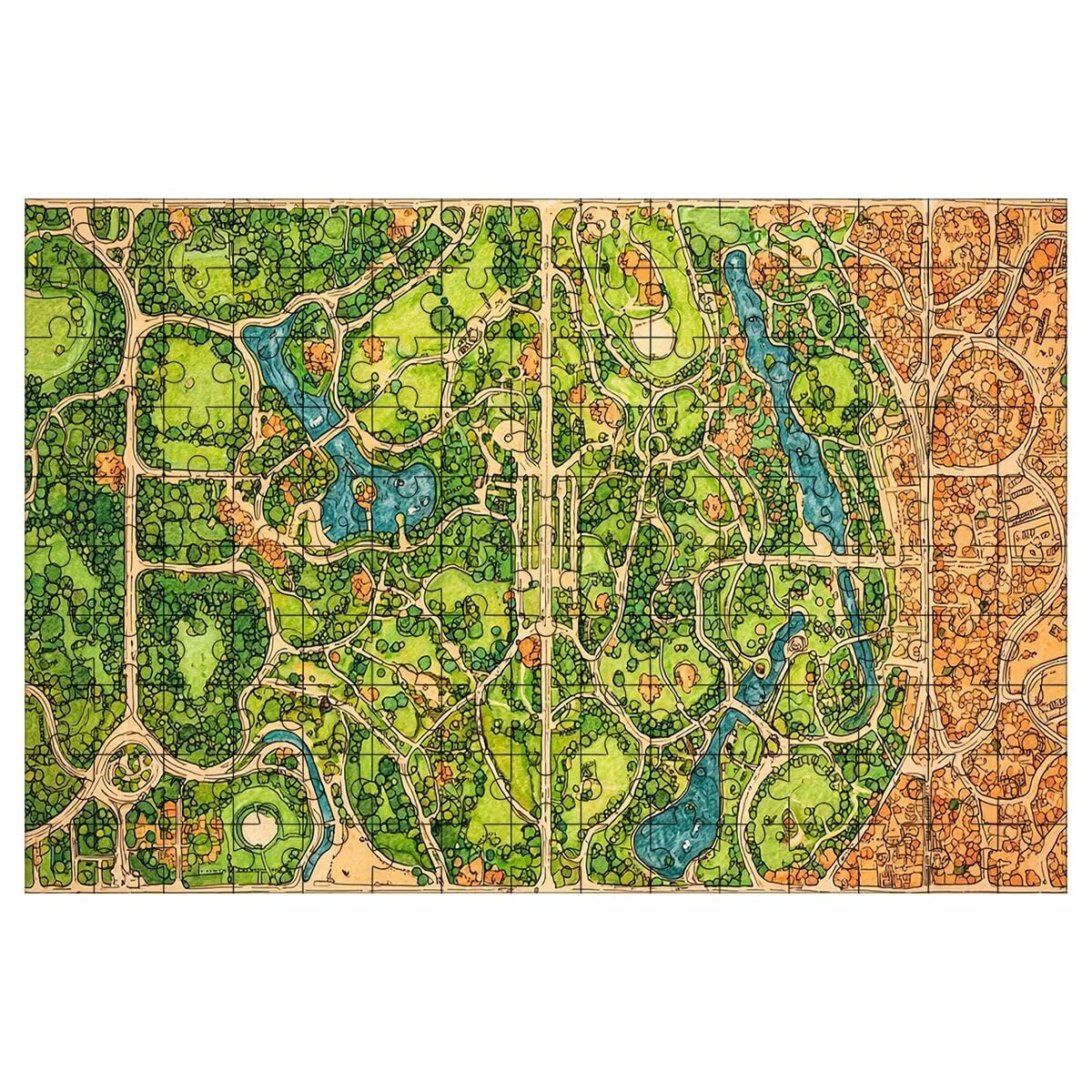 Puzzle 1500 elementów dla dorosłych drewniana mapa, puzzle retro, 87x57cm