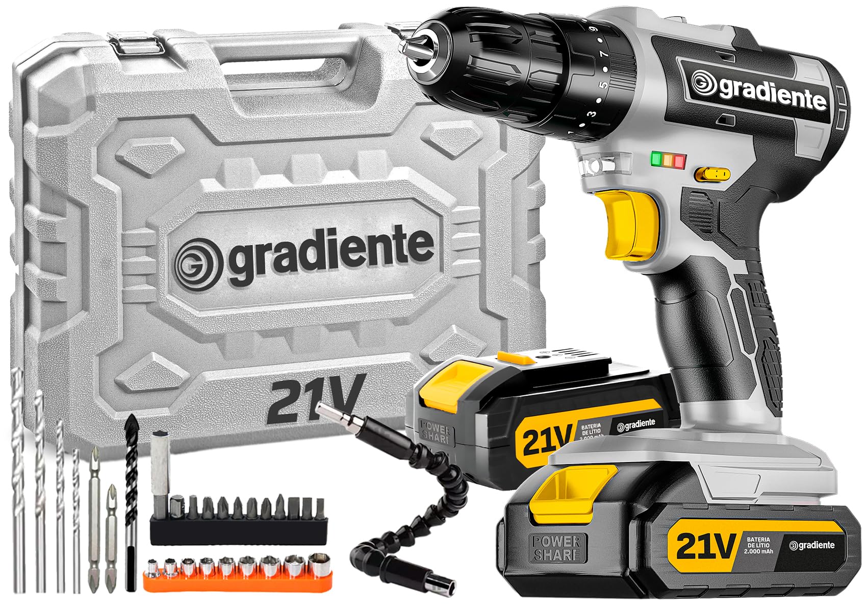 Parafusadeira Furadeira De Impacto Profissional 21v Modelo Gpb21vx