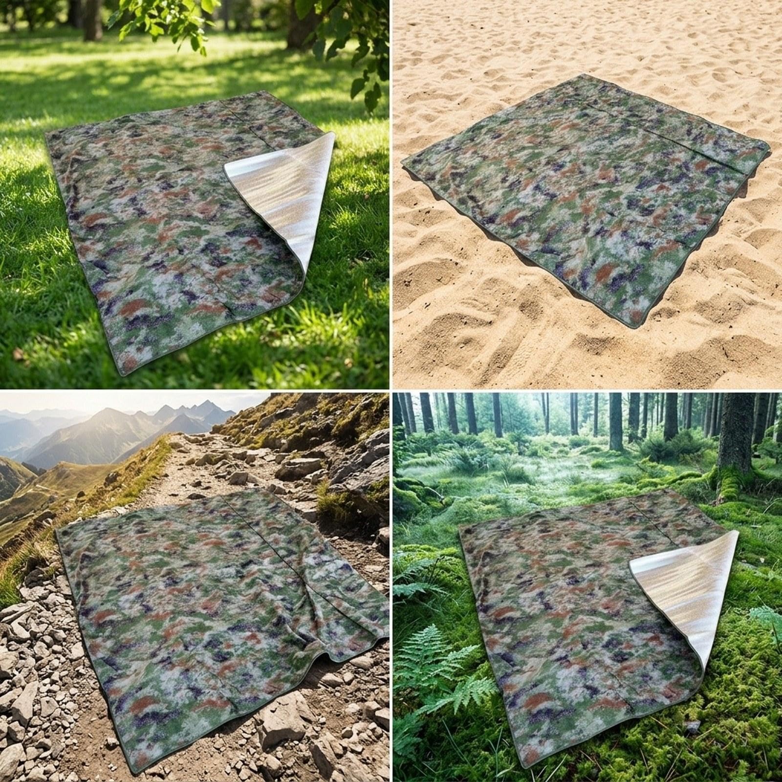 Coperta di Emergenza per Uso Esterno, Coperta Da Picnic, Tappetino Da Campeggio, per Pescatori, Festival, 2x2m
