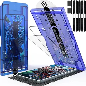 3 Pack for Samsung Galaxy S23 Screen Protector Tempered Glass,HD with easy to nstall frame 30 Seconds Installation, Bubble Free,Case Friendly,Anti-Scratch
