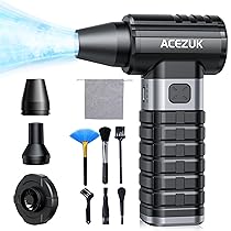 Aria Compressa Elettrico Rimuovi Polvere, 250000RPM & 10500mAH & 4 Velocità Air Duster Soffiatore PC con Batteria Ricaricabile Per PC, Tastiera, Ufficio, Auto, Puliz