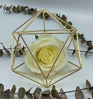 Entlityful 3D Himmeli Electroplated centerpieces, table centerpieces, geometric hanging decorations, decorative wedding size 6.5 inches (gold)