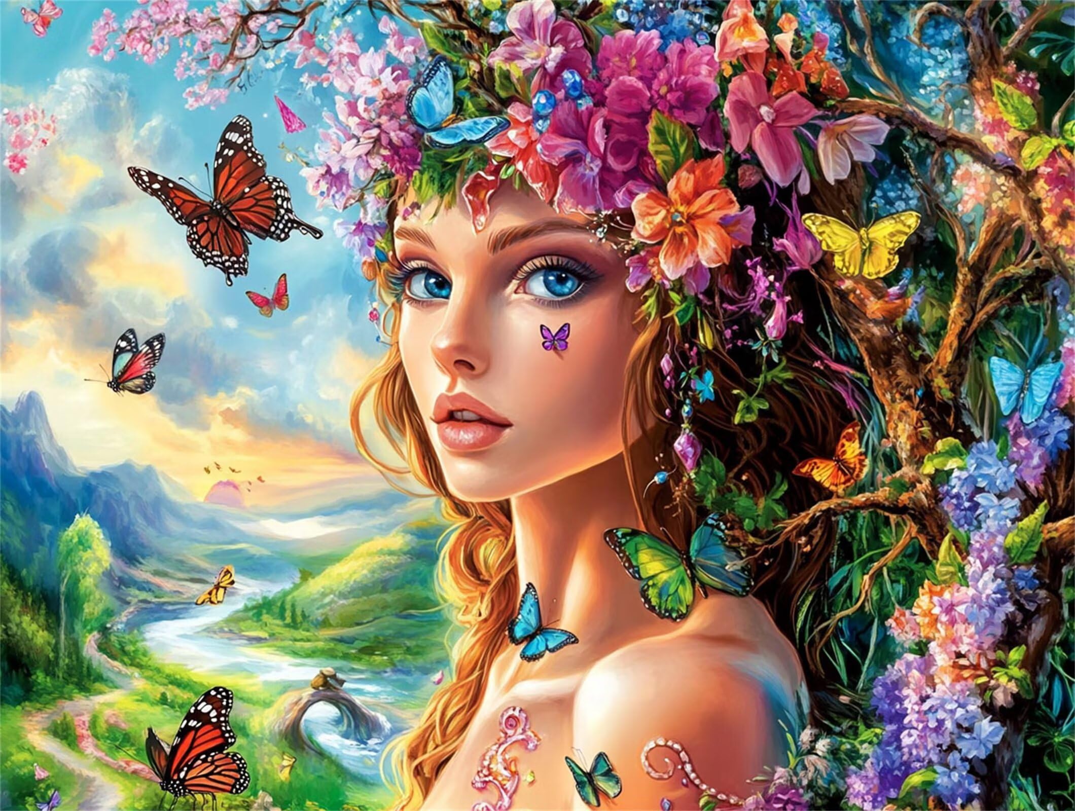Diamond Painting Landschaft, 5D Diamond Painting Erwachsene 70x90cm qw1-679