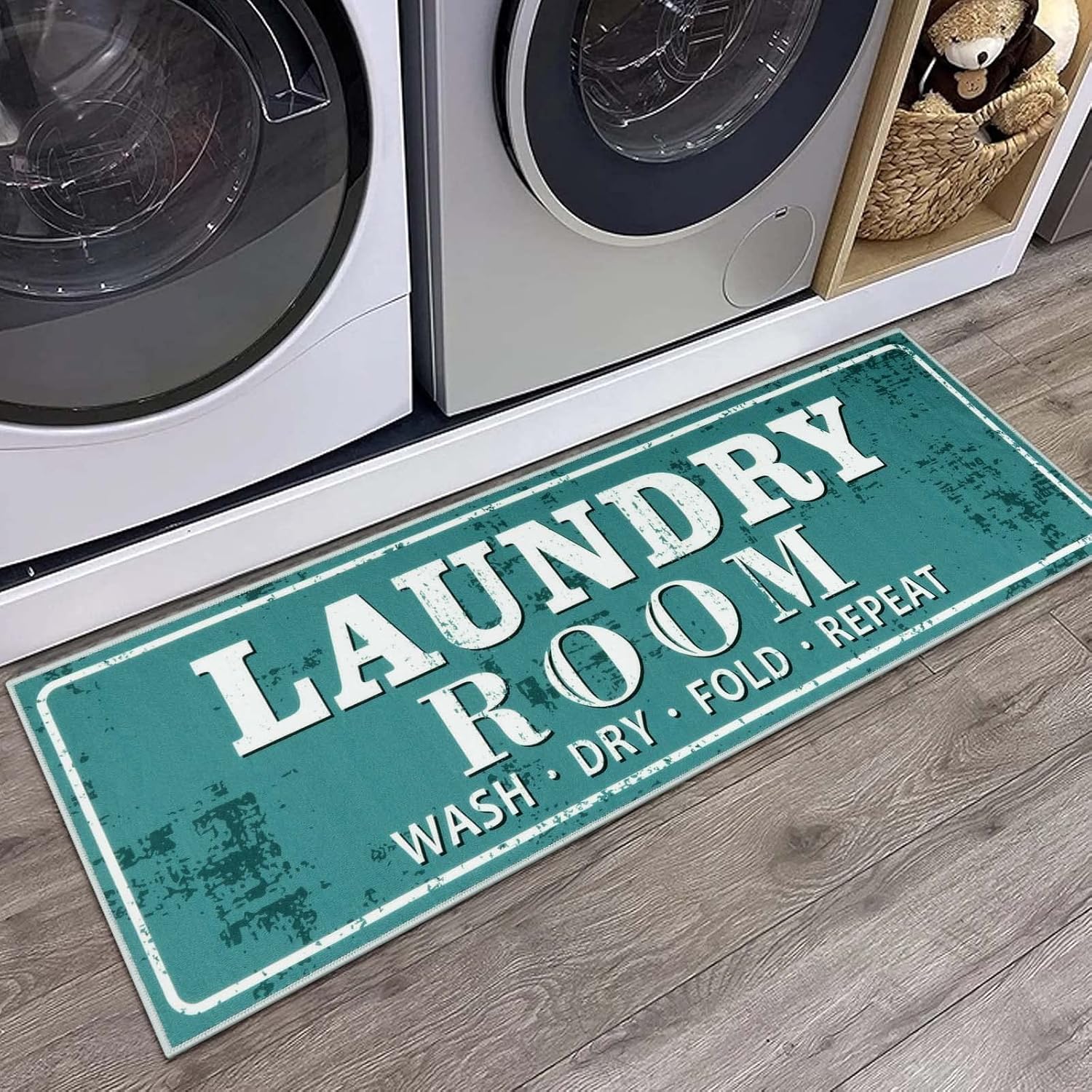 Uphome Laundry Room Rug Runner 20 x 59 inch Farmhouse Non