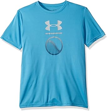 Amazon Co Jp Under Armour ボーイズ 野球アイコン 半袖 ヘザーブルー ホワイト ユース Youth X Small ブルー ファッション