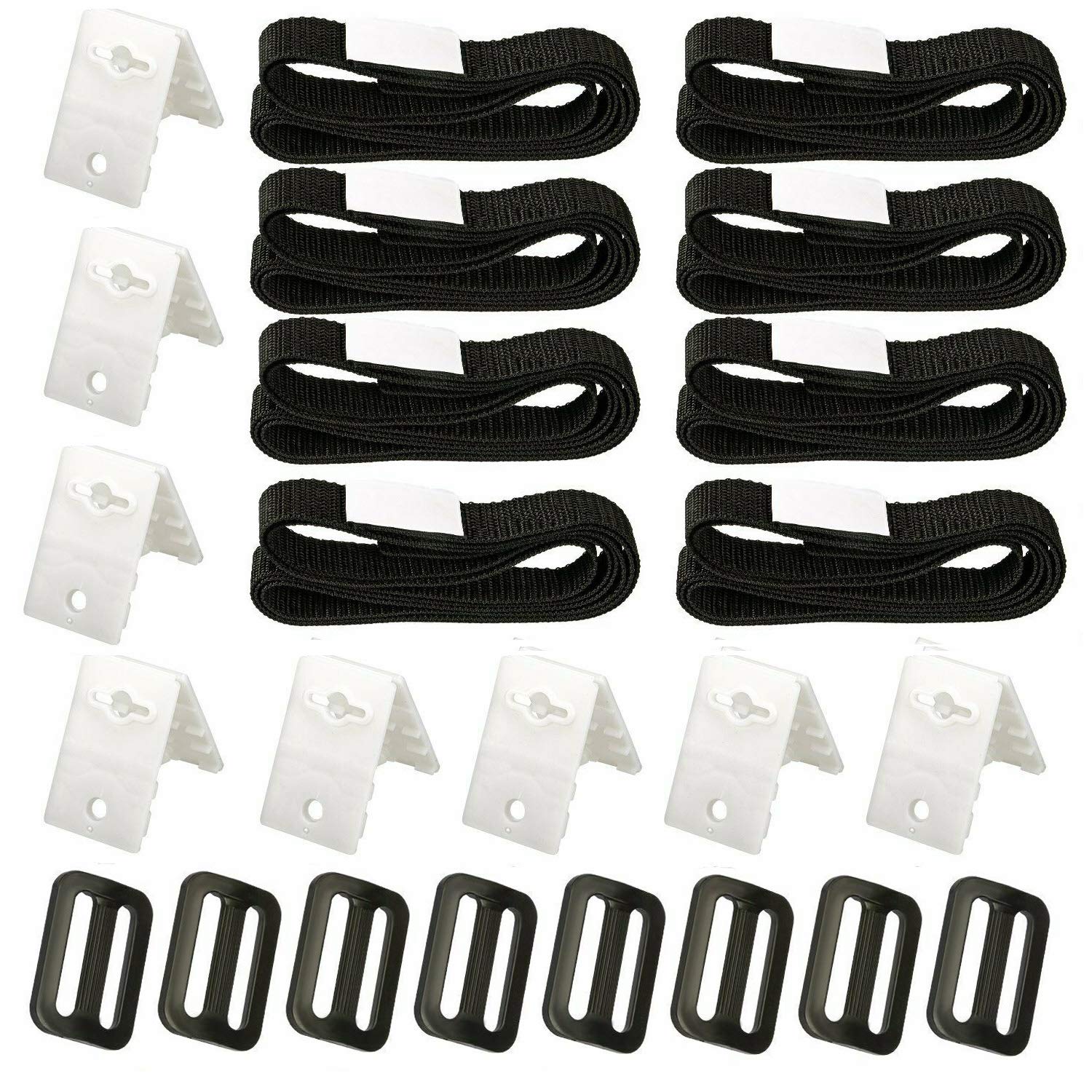 ANTOBLE Pool Solar Cover Reel Attachment Kit, 8 Set Solar Cover Reel Blanket Straps Kit for Universal In Ground Swimming Pool