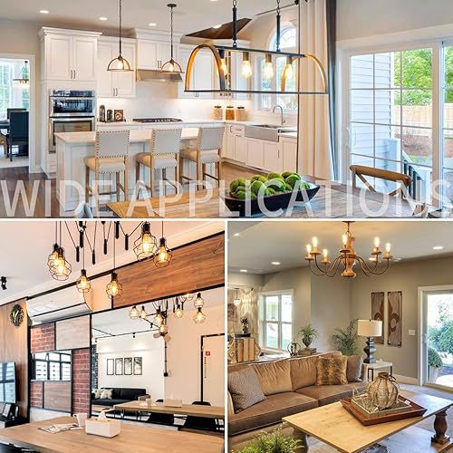 Miniatura 3 de ANWIO ST21 Bombilla LED de filamento 7 W (equivalente a 60 vatios), regulable 2700 K, blanco cálido, bombilla Edison vintage E26, base mediana