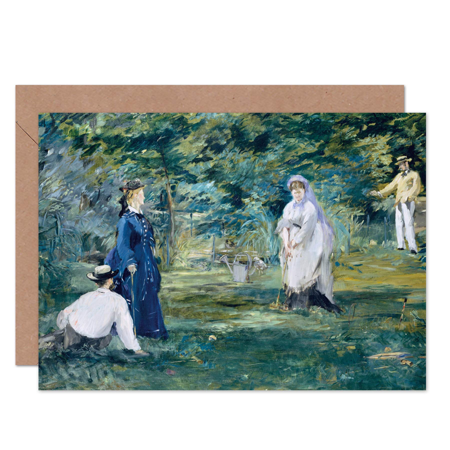 Artery8 - Greeting Card - Edouard Manet A Game Of Croquet Old Master Painting
