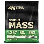 Optimum Nutrition Serious Mass Protein Powder High Calorie Mass Gainer with Vitamins, Creatine and Glutamine, Cookies and Cream, 16 Servings, 5.45 kg, Packaging May Vary