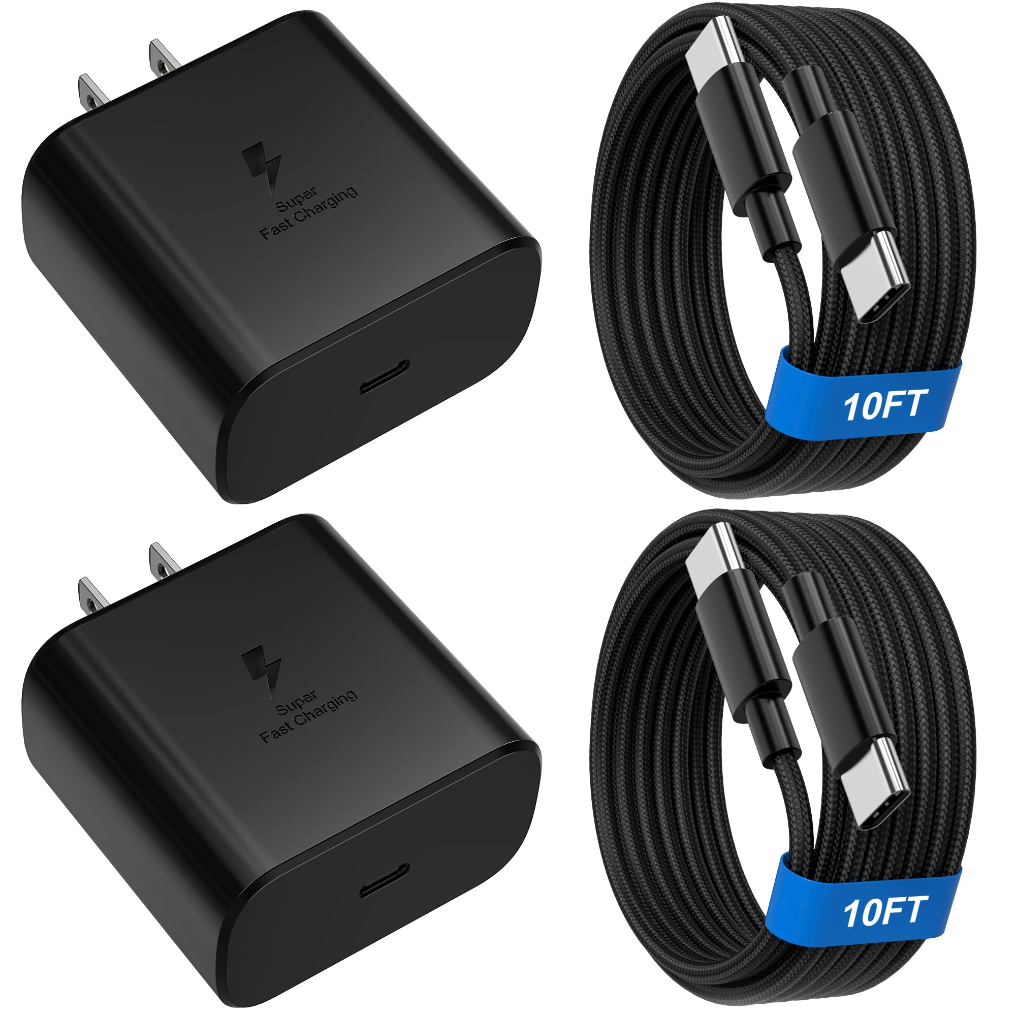 2Pack 45W Super Fast Charger Type C 45 Watt USB C Android Phone Charger Fast Charging Block with