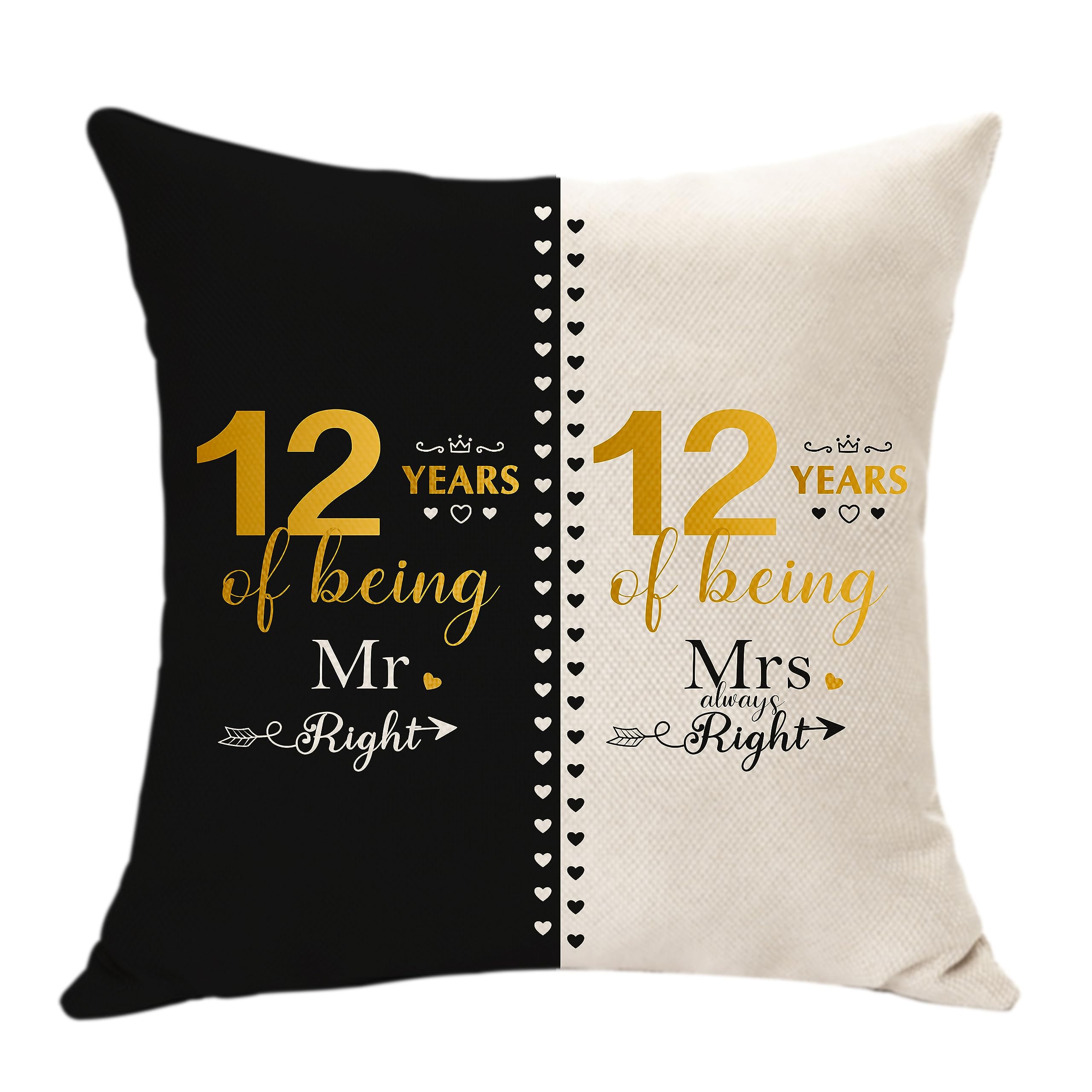 Personalizzato Mr Mrs Wedding Anniversary 25 50 1st... Fodera decorativa per cuscino in stile lino con design verde eucalipto - Italia