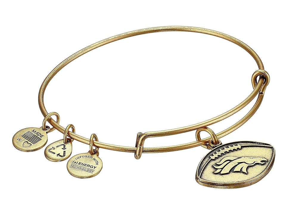 

Alex and Ani NFL Denver Broncos Football Bangle (Rafaelian Gold) Charms Bracelet